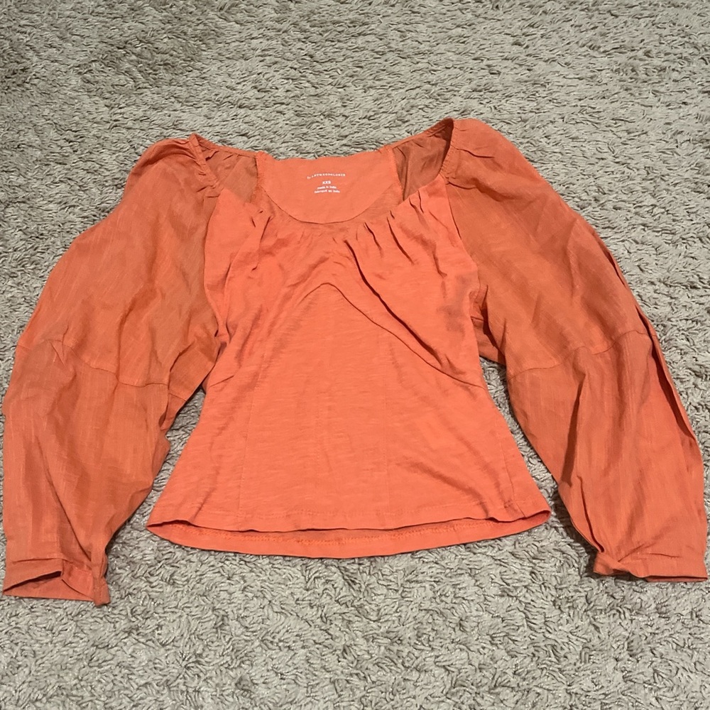 Anthropologie Women's Orange Blouse
